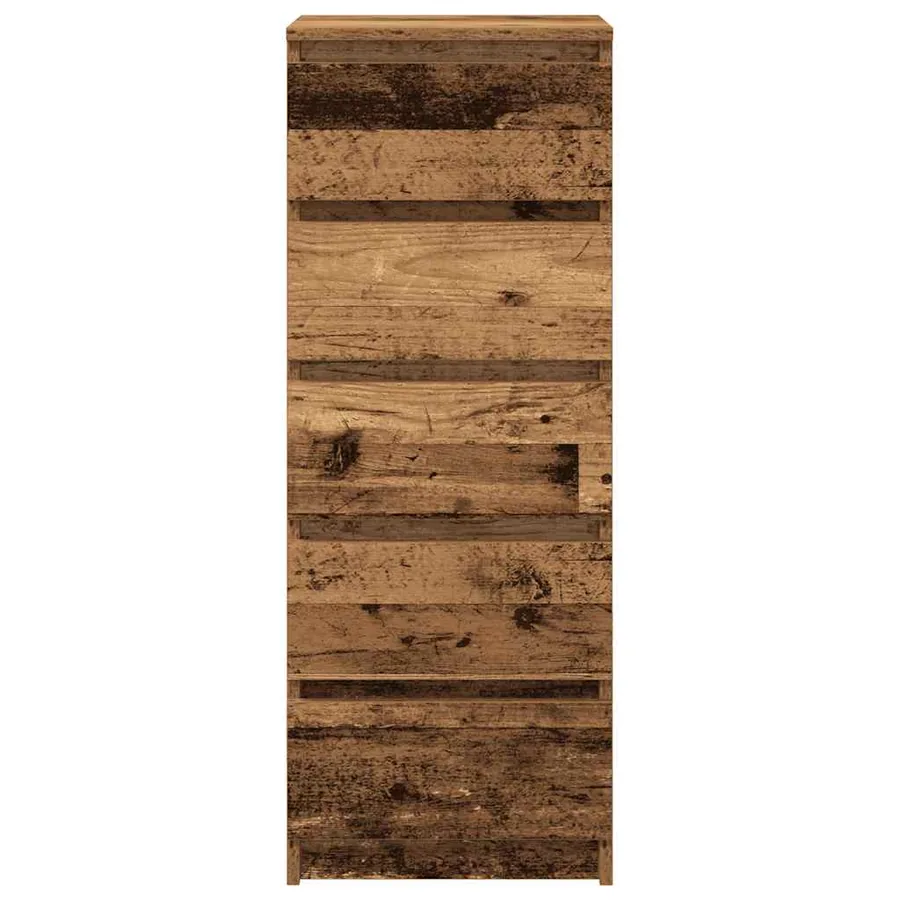 Buffet avec tiroirs vieux bois 37,5x35x99 cm bois d'ingénierie - 6