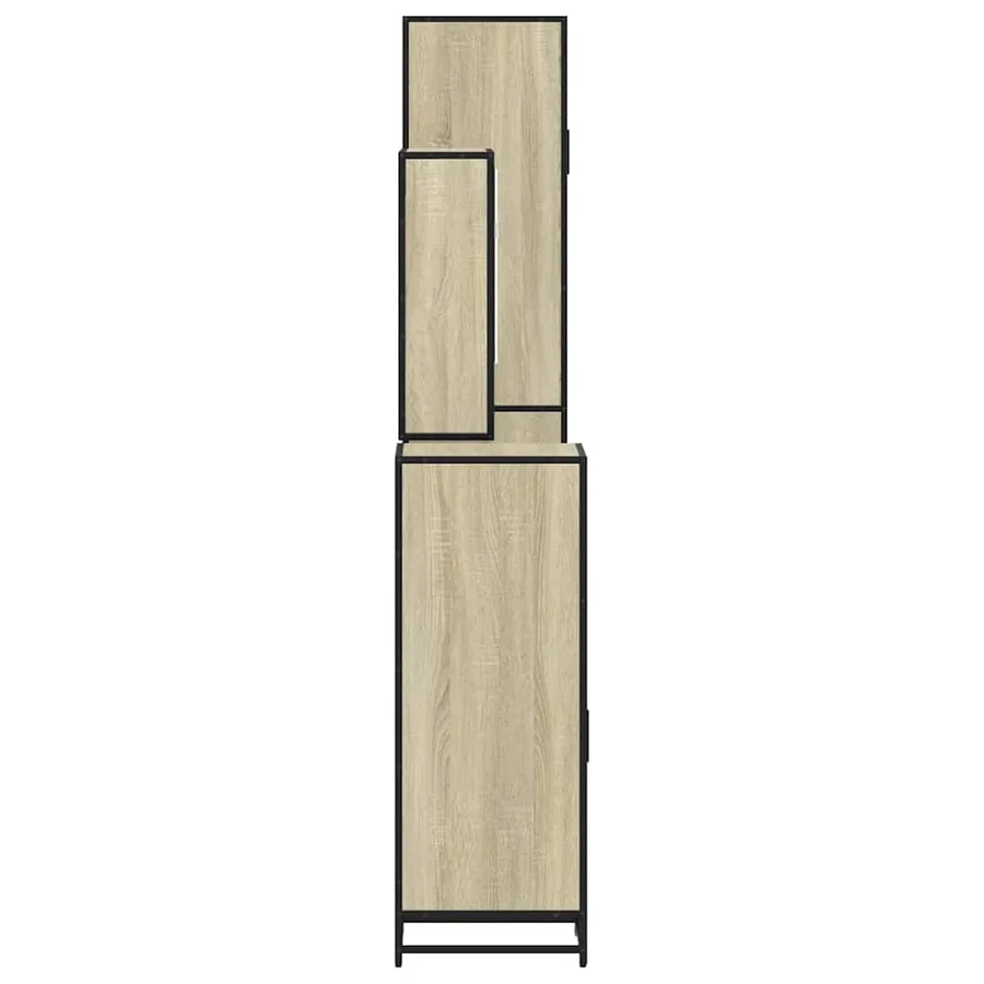 Ensemble de meubles de salle de bain 4 pcs chêne sonoma - 7