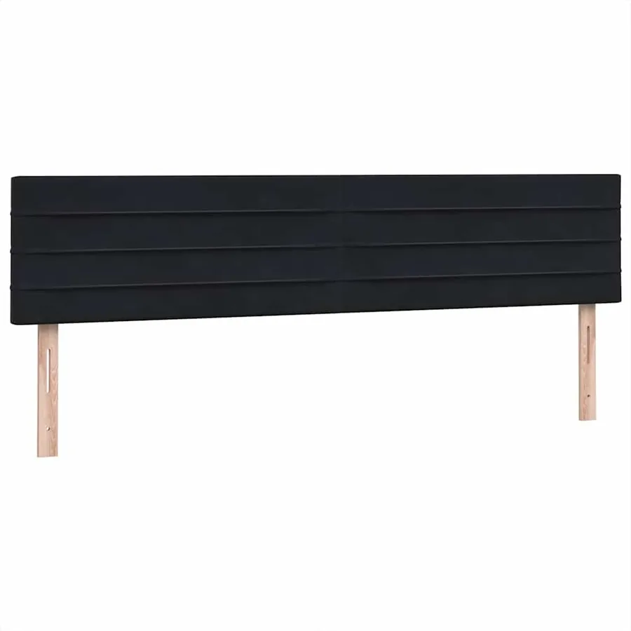 Sommier à lattes de lit avec matelas noir 200x210 cm Velours - 7