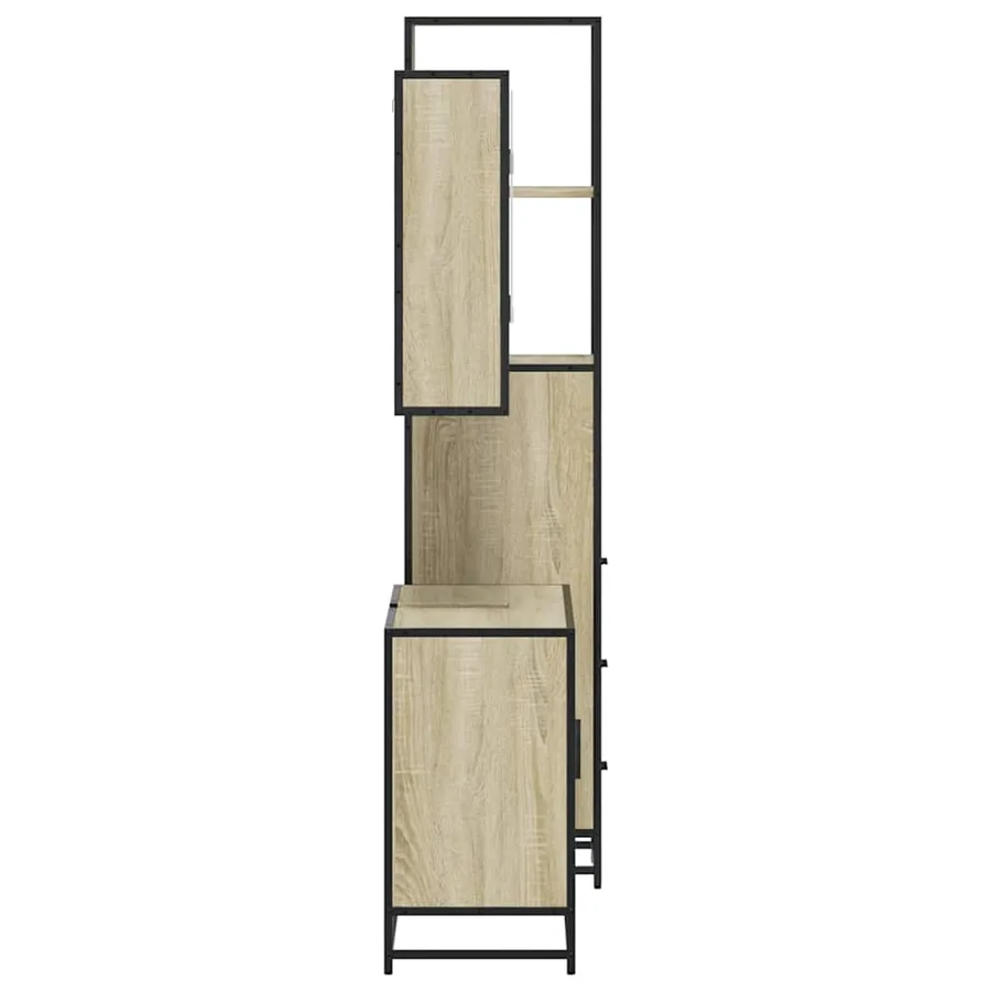 Ensemble de meubles de salle de bain 3 pcs chêne sonoma - 7