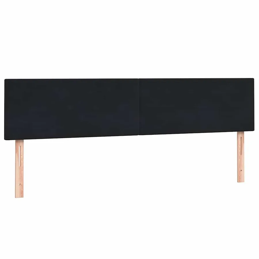 Sommier à lattes de lit avec matelas noir 200x210 cm Velours - 5