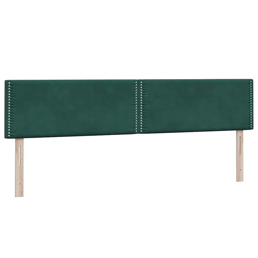 Sommier à lattes de lit et matelas et LED vert foncé 180x210cm velours - 7