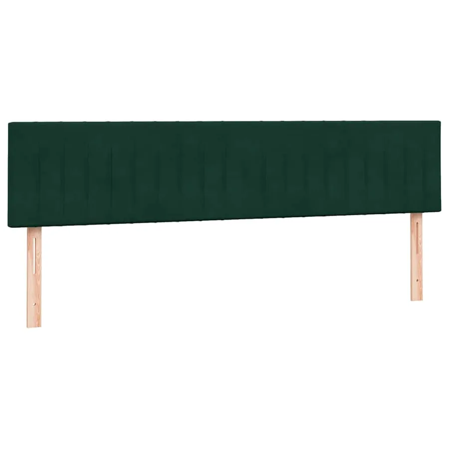 Sommier à lattes de lit et matelas vert foncé 180x210cm velours - 5