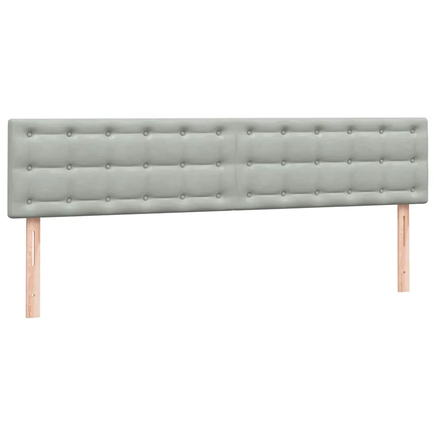 Sommier à lattes de lit et matelas gris clair 180x210cm velours - 7