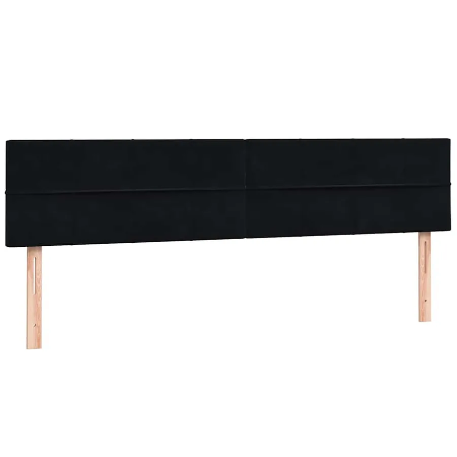 Sommier à lattes de lit avec matelas noir 200x210 cm Velours - 7