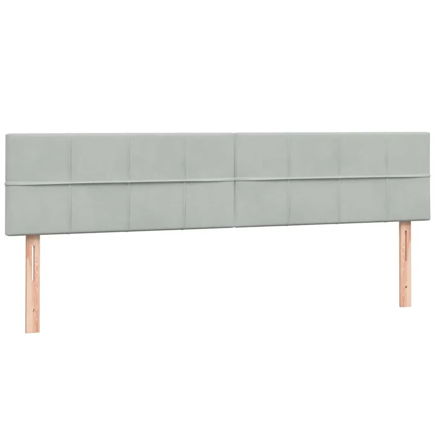 Sommier à lattes de lit et matelas gris clair 180x210cm velours - 7