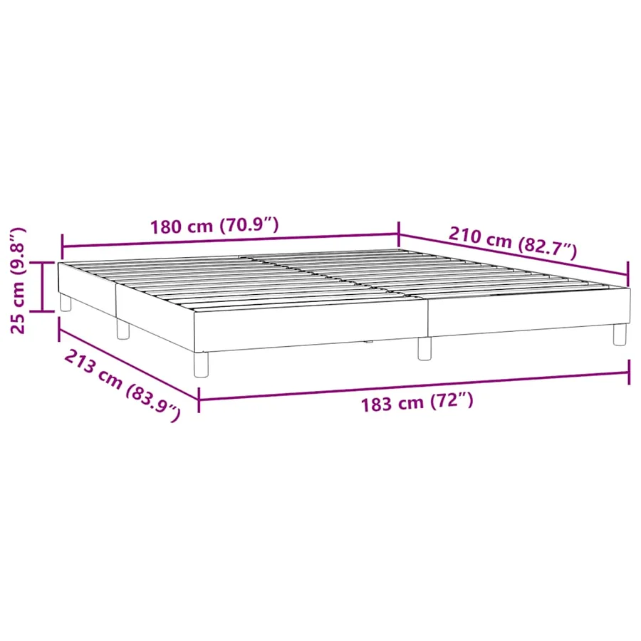 Sommier à lattes de lit sans matelas 180x210 cm velours - 10