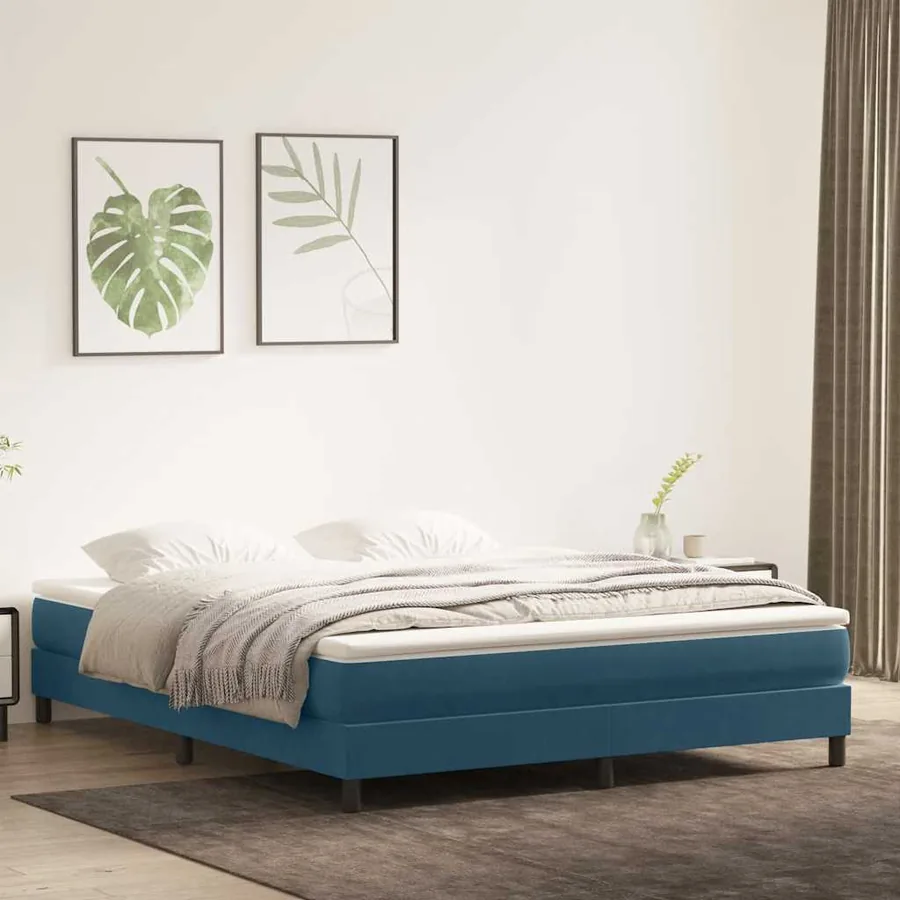 Sommier à lattes de lit sans matelas 180x210 cm velours - 4