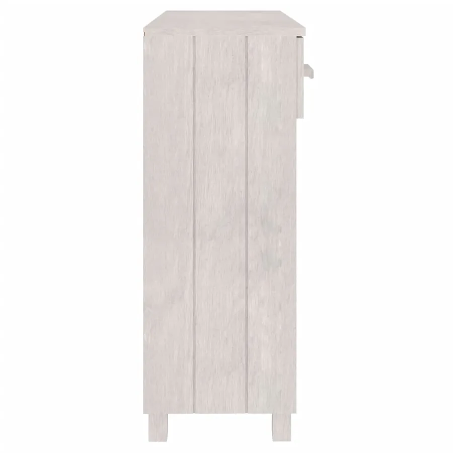 Table console HAMAR Blanc 90x35x90 cm Bois massif de pin - 6