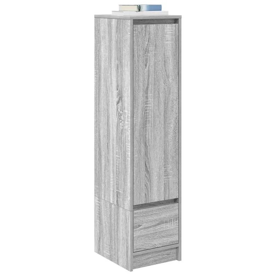 Buffet haut sonoma gris 29,5x34x119,5 cm bois d'ingénierie - 4