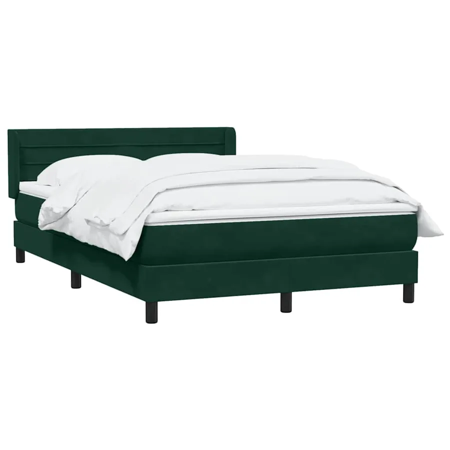 Sommier à lattes de lit et matelas vert foncé 160x210cm velours - 3