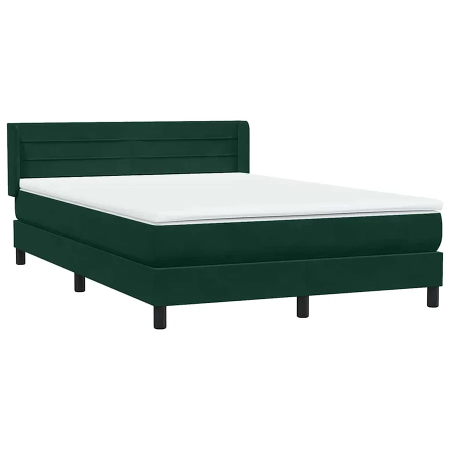 Sommier à lattes de lit et matelas vert foncé 160x210cm velours - 4