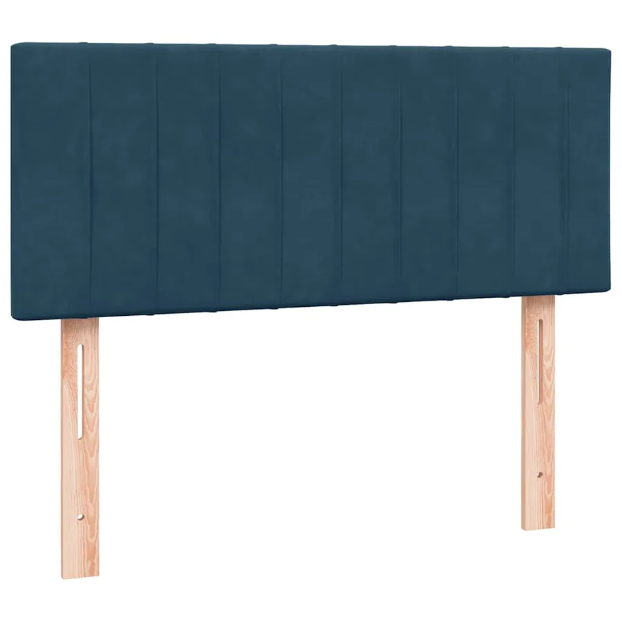 Sommier à lattes de lit et matelas bleu foncé 120x210cm velours - 6