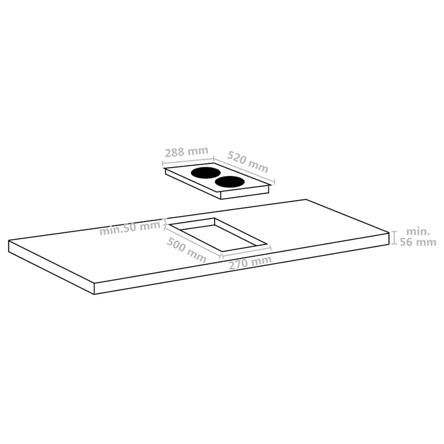 Plaque de cuisson à induction 2 brûleur Contrôle tactile 3500W - 4