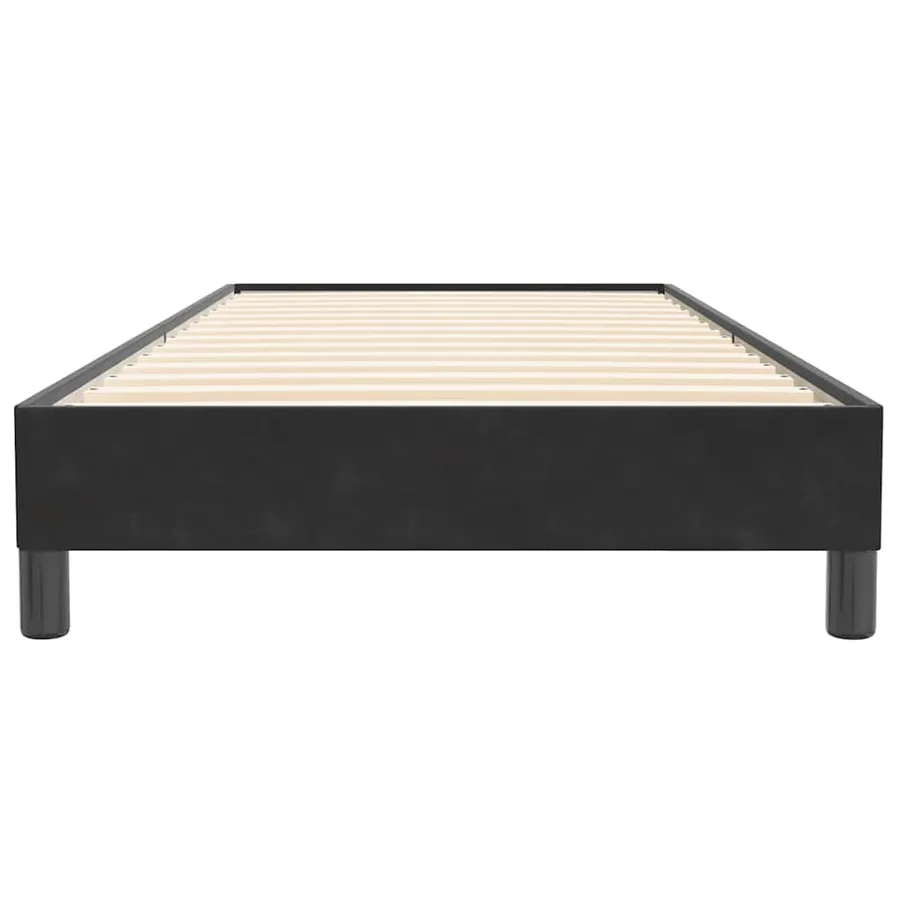 Sommier à lattes de lit sans matelas noir 90x220 cm velours - 5