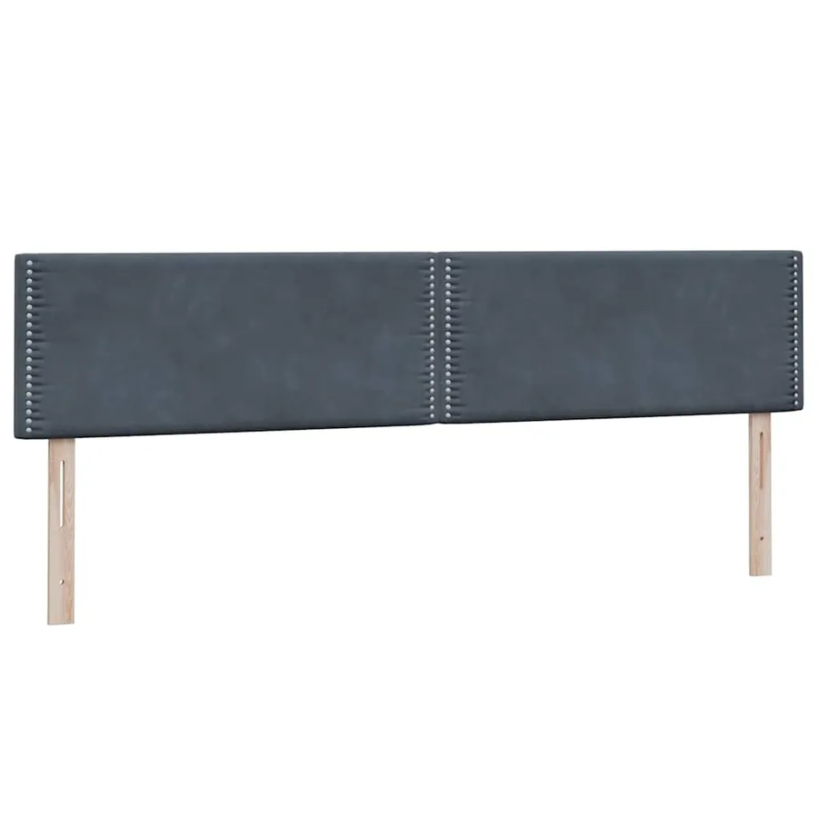 Sommier à lattes de lit et matelas gris foncé 180x210cm velours - 7