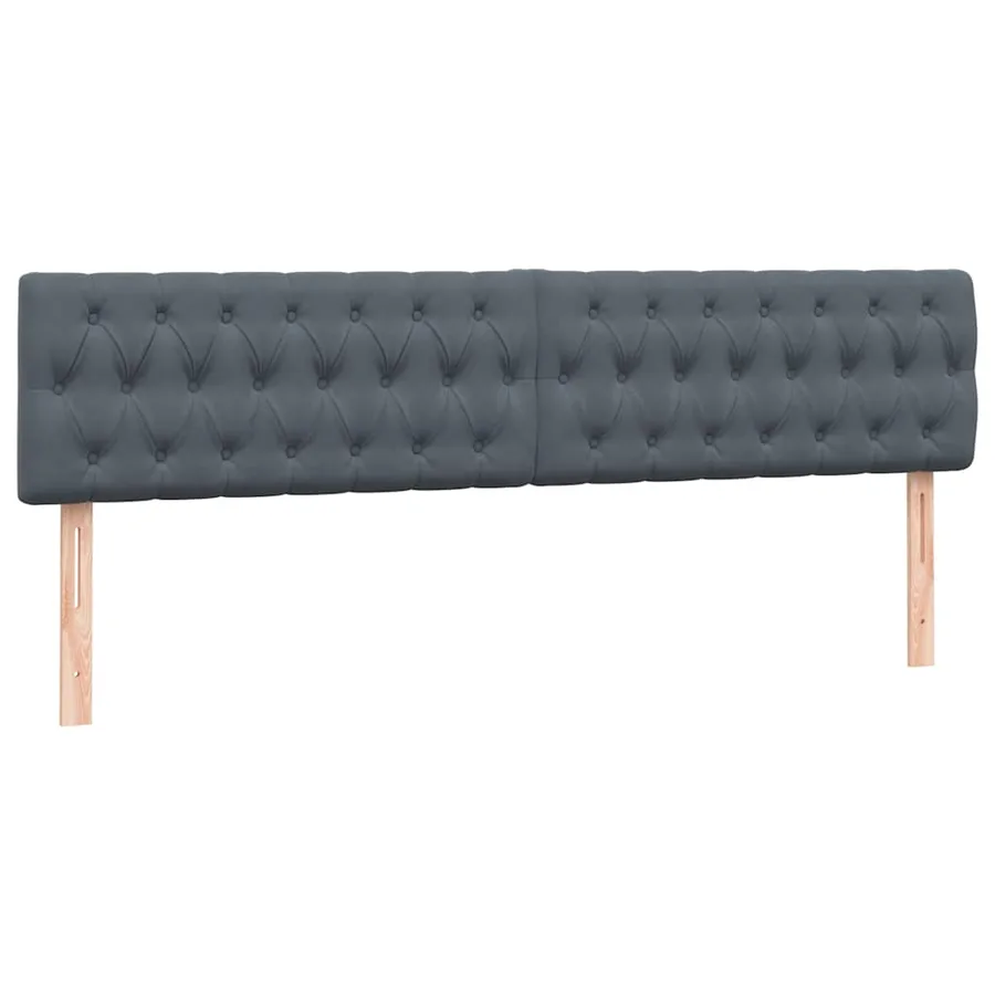 Sommier à lattes de lit et matelas gris foncé 180x210cm velours - 7