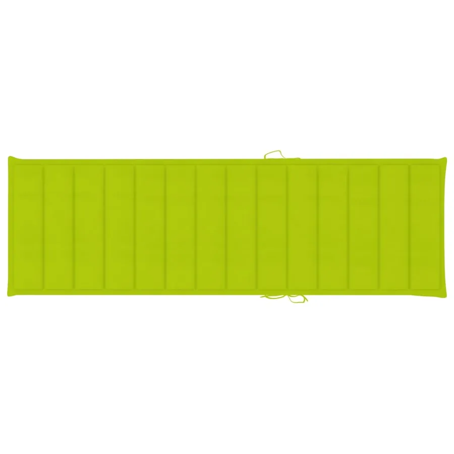 Chaise longue avec coussin vert vif Bois de pin imprégné - 6