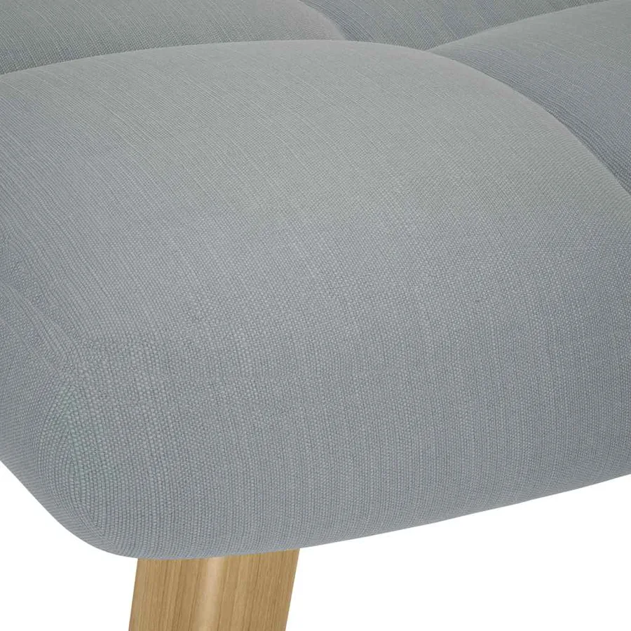 Chaise de relaxation avec repose-pied Gris clair Tissu - 9
