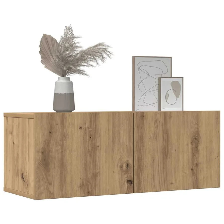 Meubles TV muraux 2 pcs chêne artisanal 80x30x30 cm - 3