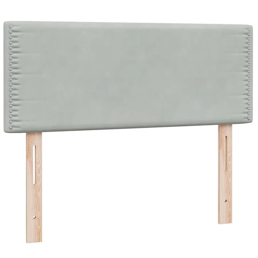Sommier à lattes de lit et matelas gris clair 120x210cm velours - 6