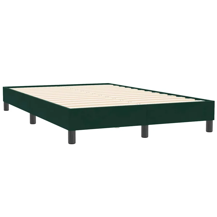 Sommier à lattes de lit et matelas vert foncé 120x210cm velours - 5