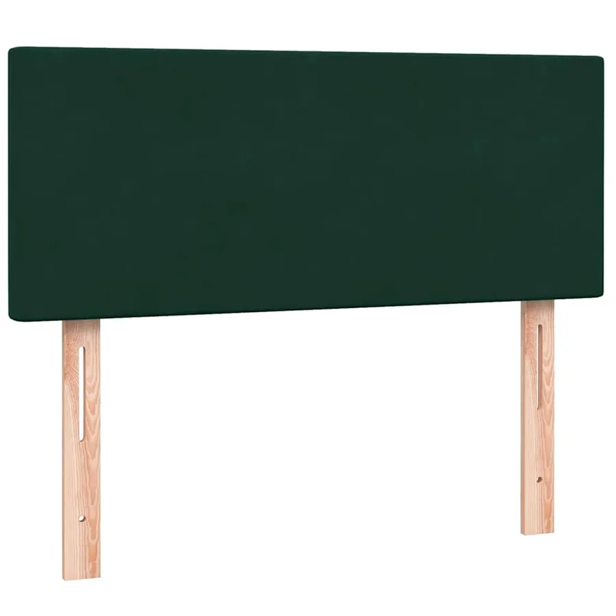 Sommier à lattes de lit et matelas vert foncé 120x210cm velours - 6