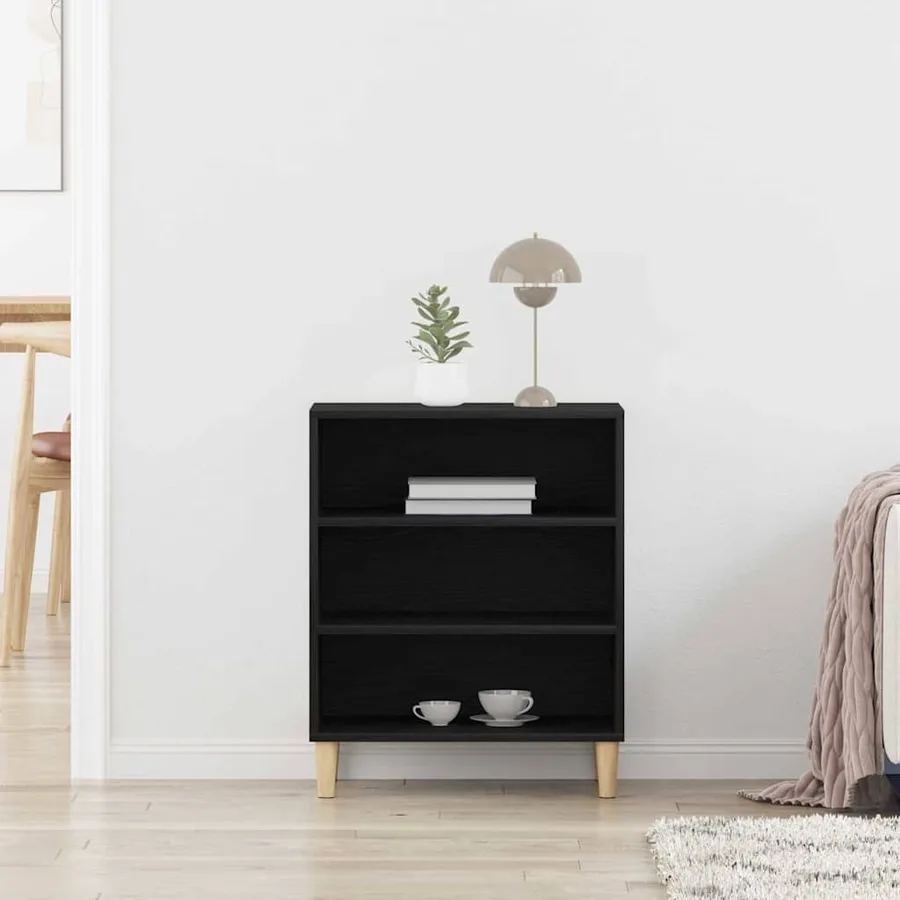 Buffet Chêne noir 57 x 35 x 70 cm Bois d'ingénierie - 4