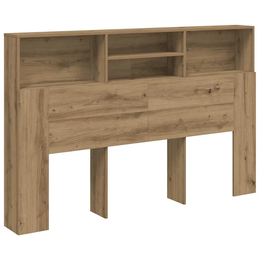 Armoire de tête de lit chêne artisanal 160x19x103,5 cm - 2