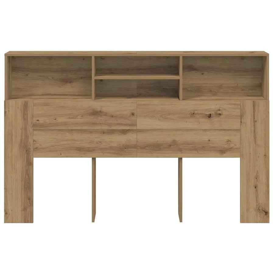 Armoire de tête de lit chêne artisanal 160x19x103,5 cm - 4