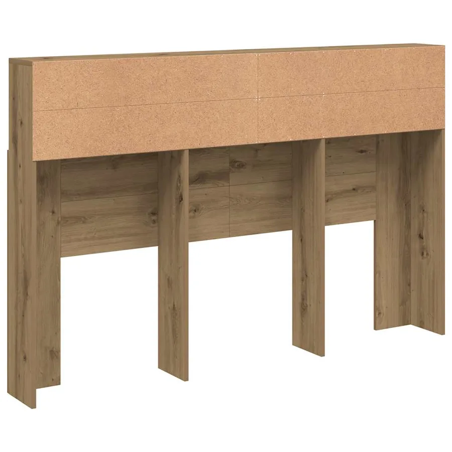Armoire de tête de lit chêne artisanal 160x19x103,5 cm - 6