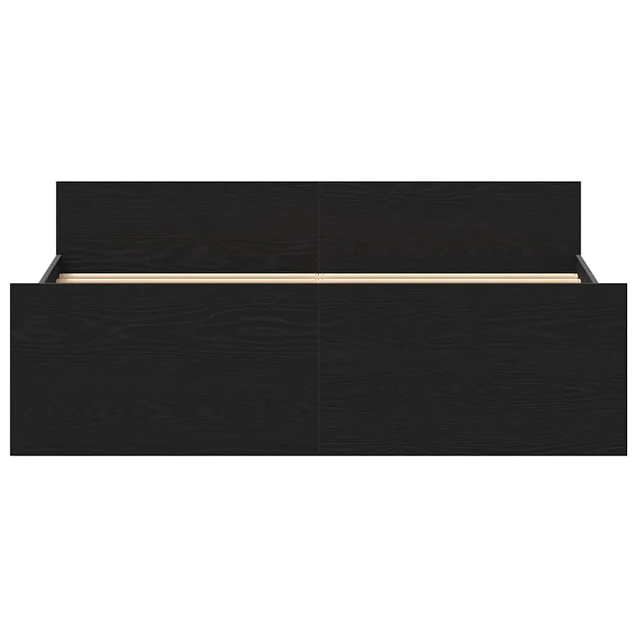 Cadre de lit sans matelas chêne noir 120 x 200 cm bois d'ingénierie - 6