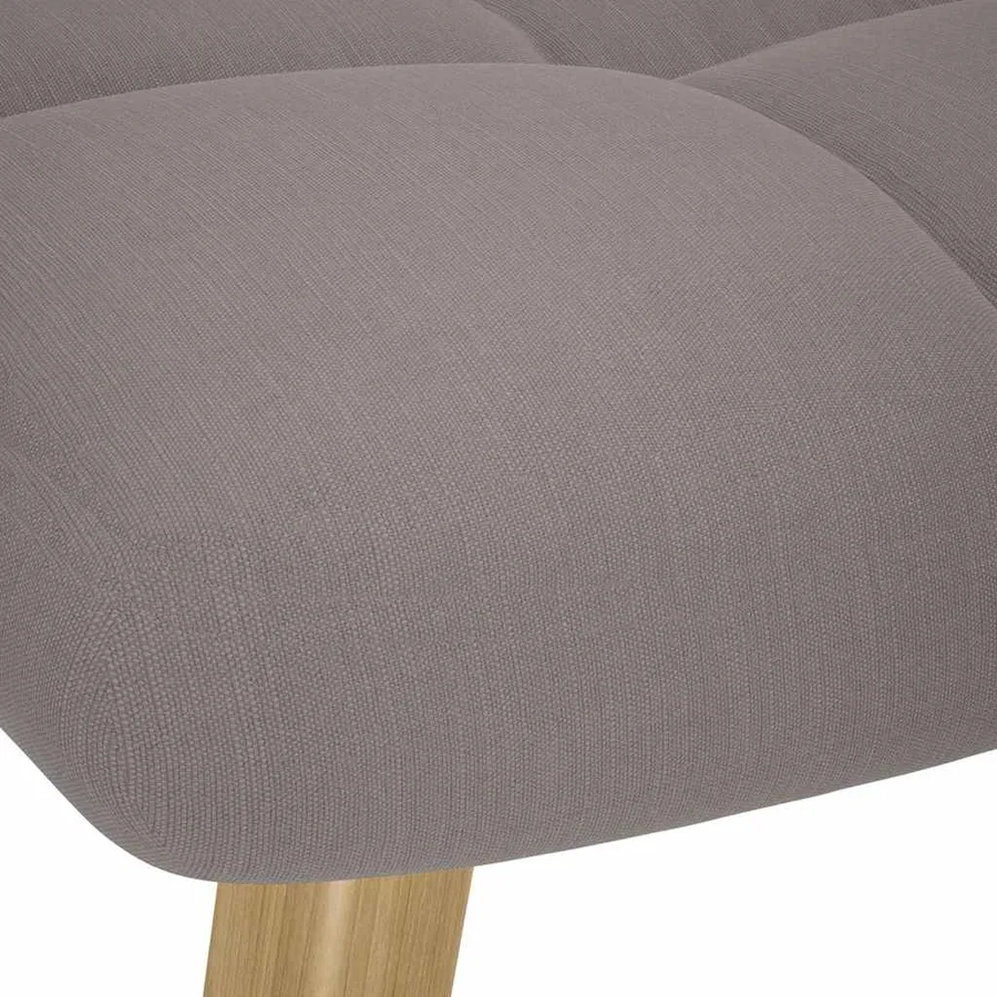Chaise de relaxation avec repose-pied Taupe Tissu - 9