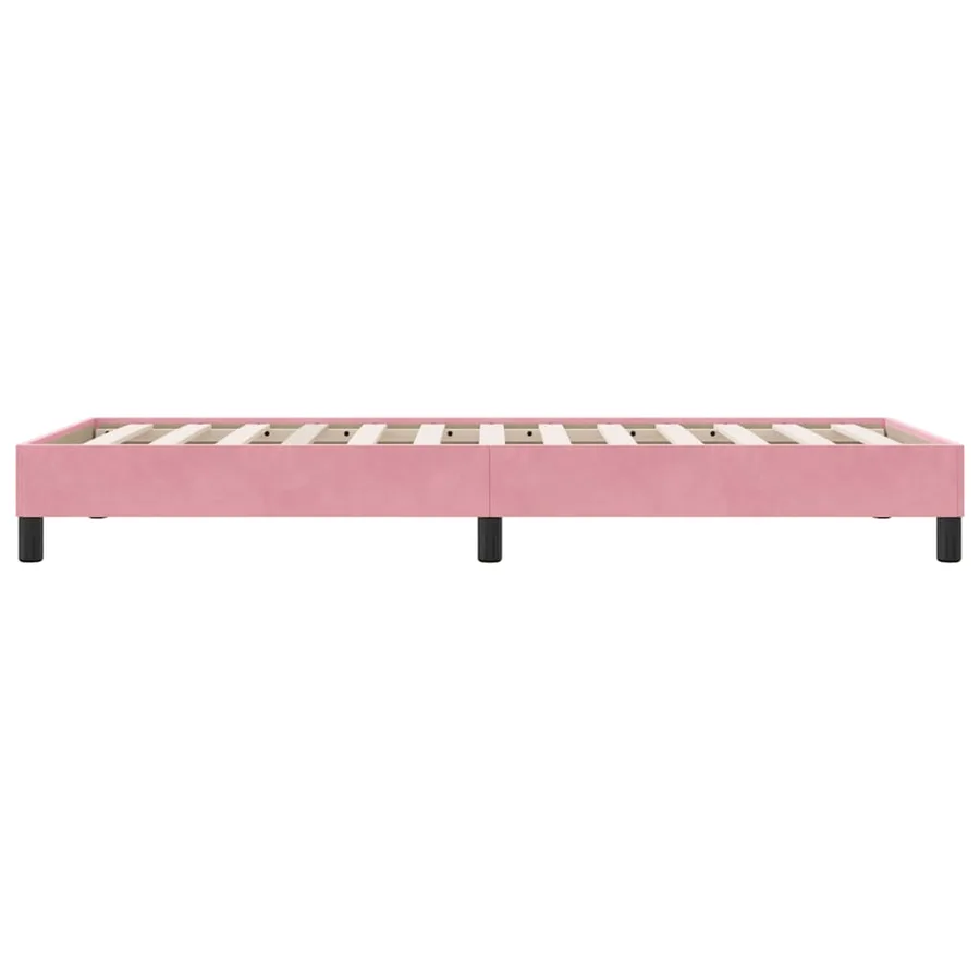 Cadre de lit sans matelas rose 90x220 cm velours - 6