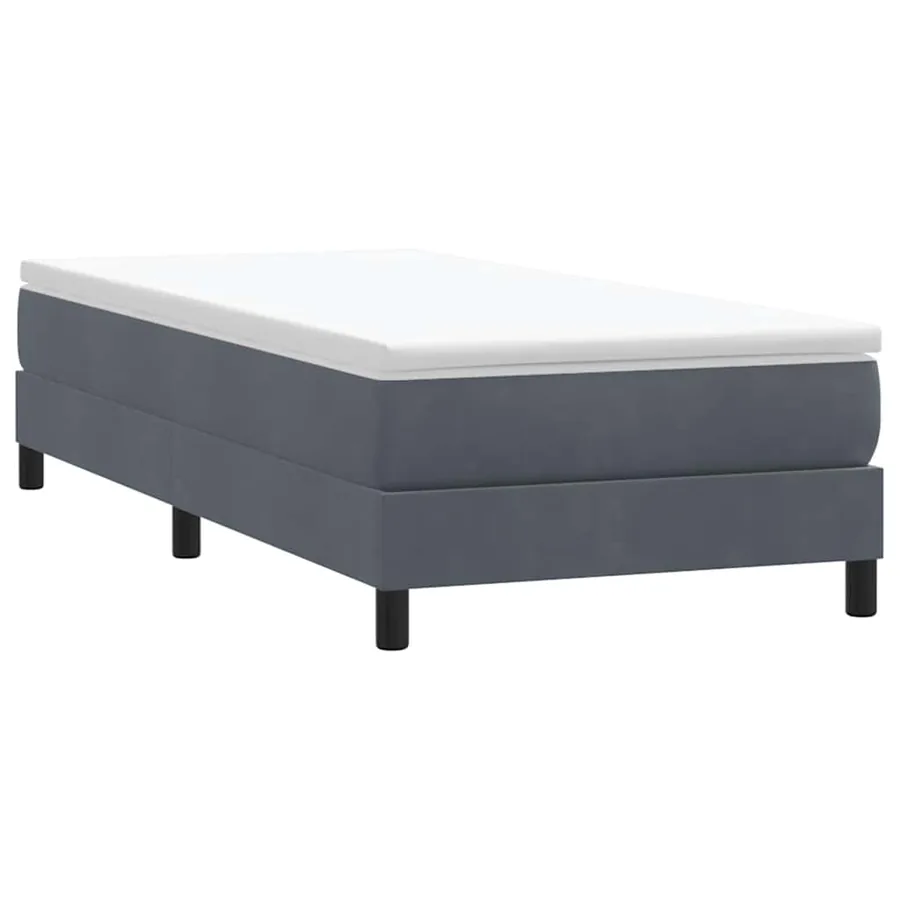 Sommier à lattes de lit sans matelas gris foncé 90x210 cm
