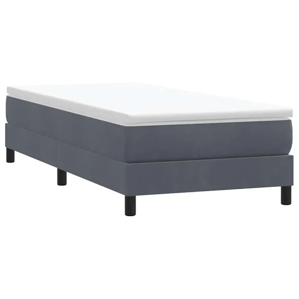 Sommier à lattes de lit sans matelas gris foncé 90x210 cm