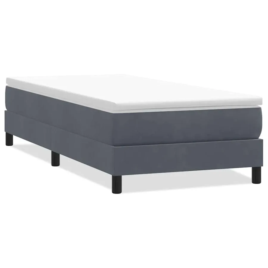 Sommier à lattes de lit sans matelas gris foncé 90x210 cm - 2