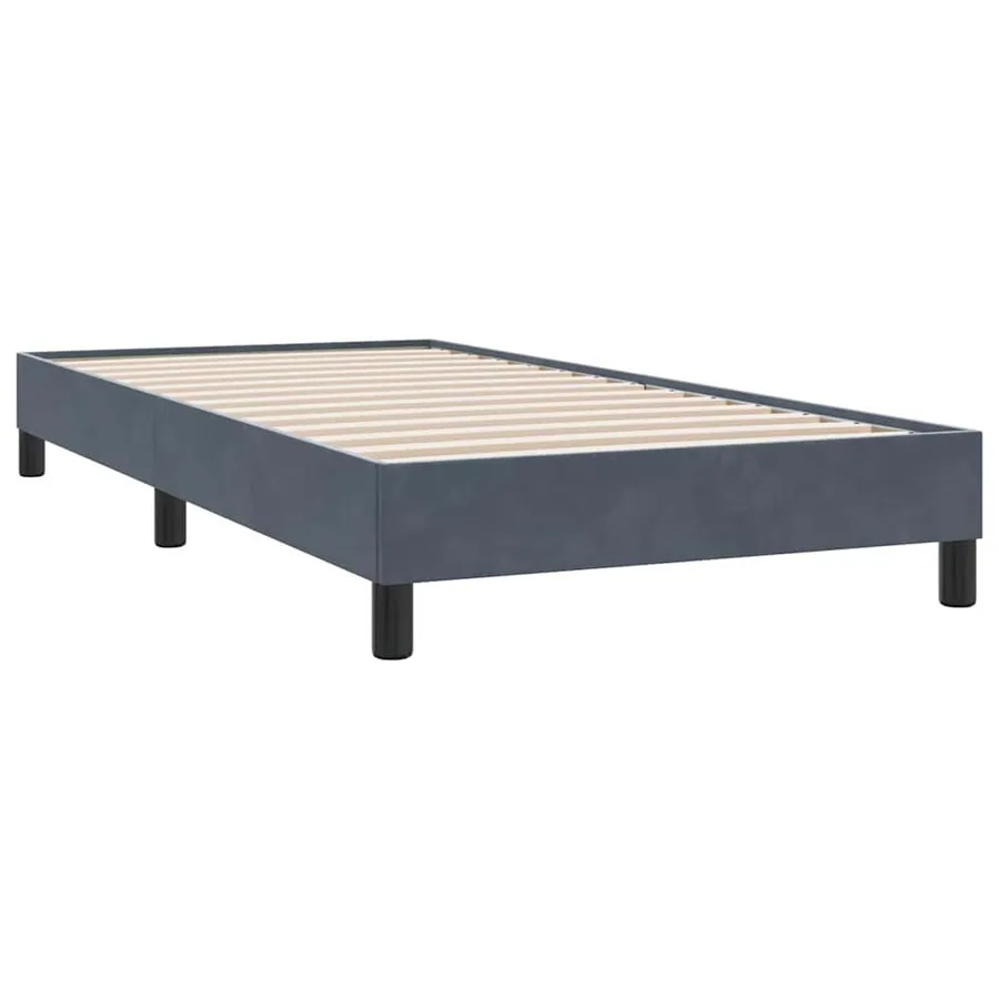 Sommier à lattes de lit sans matelas gris foncé 90x210 cm - 3