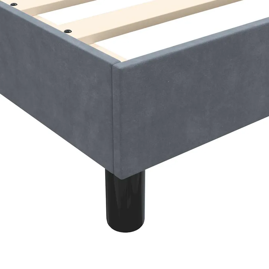 Sommier à lattes de lit sans matelas gris foncé 90x210 cm - 8