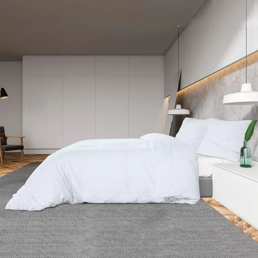 Ensemble de housse de couette Blanc 200x200 cm Coton - 4