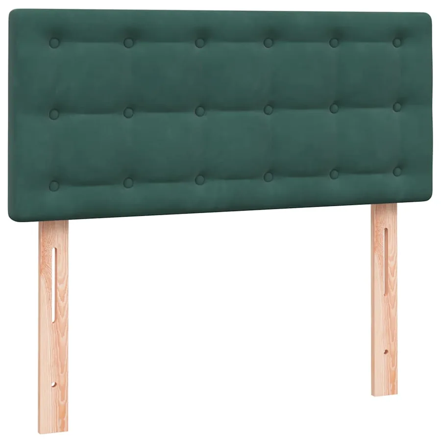 Sommier à lattes de lit et matelas vert foncé 80x210 cm velours - 7