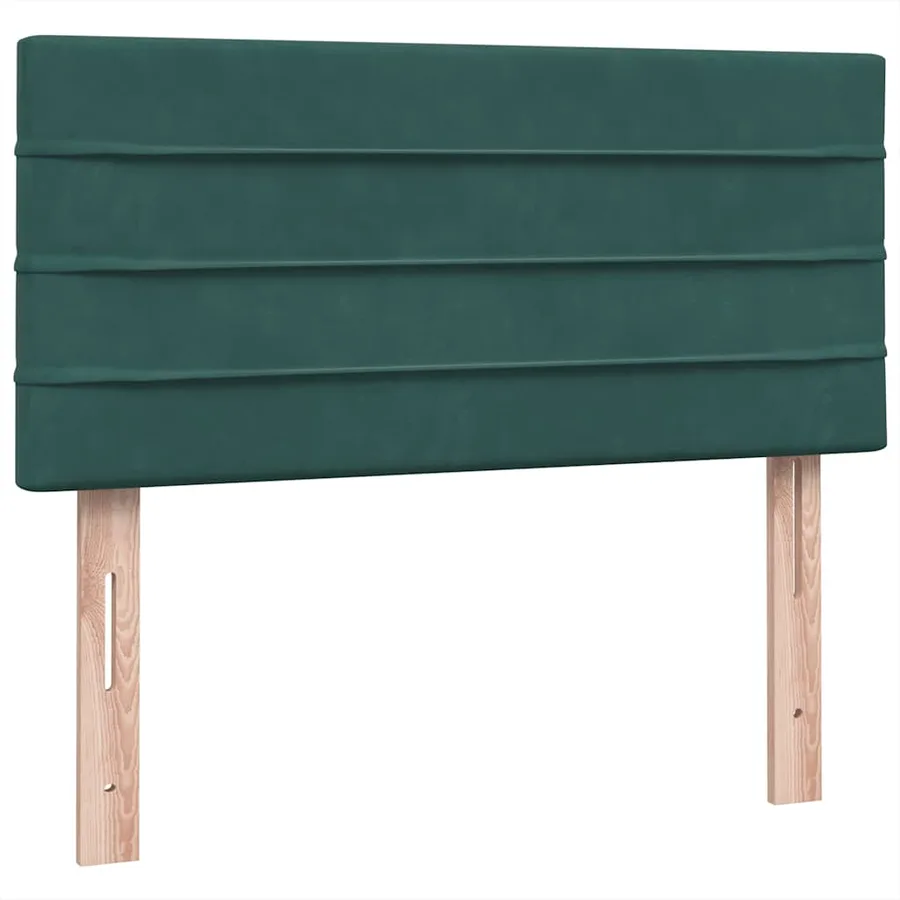 Sommier à lattes de lit et matelas vert foncé 80x210 cm velours - 7