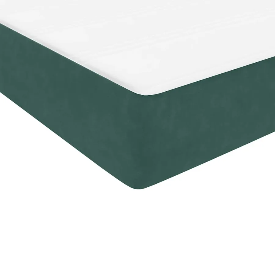 Sommier à lattes de lit et matelas vert foncé 80x210 cm velours - 9
