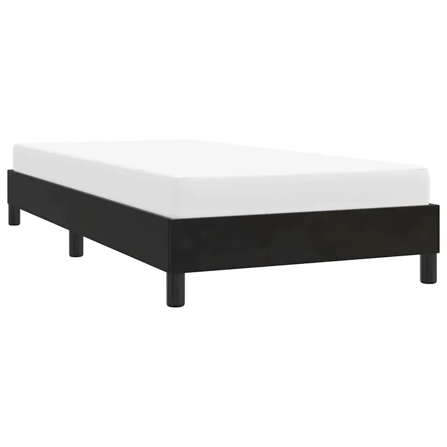 Cadre de lit sans matelas noir 80x210 cm velours - 4