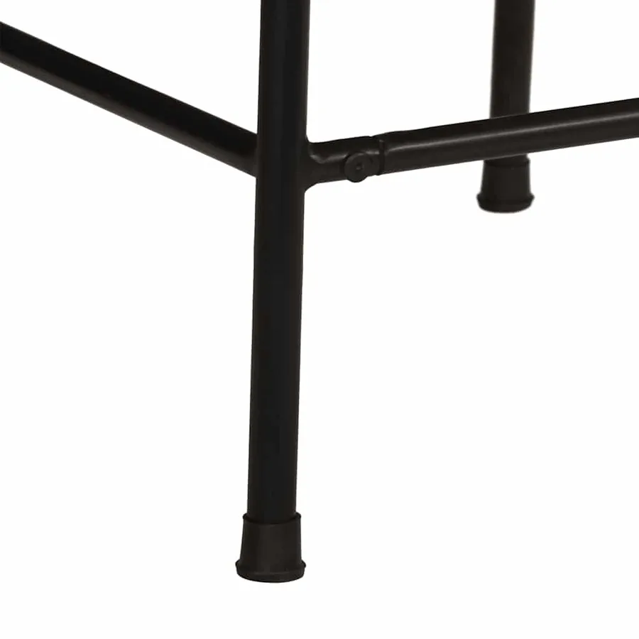 Tabourets de bar lot de 4 bois massif manguier brut - 7
