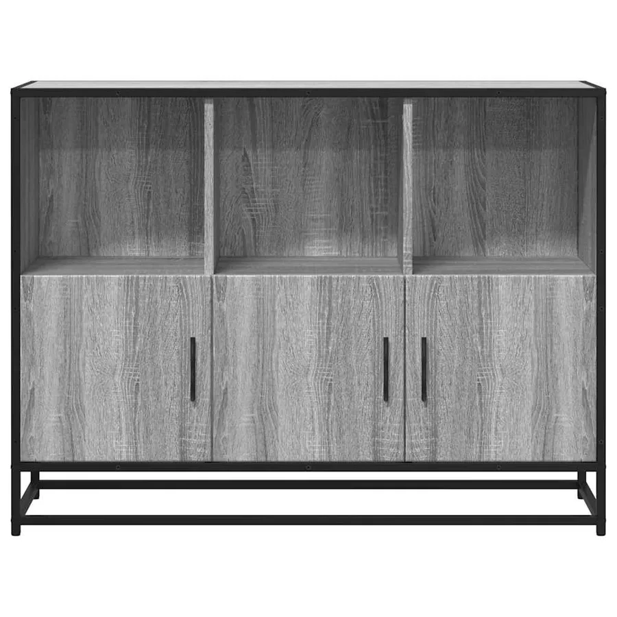 Buffet sonoma gris 100x35x76 cm bois d'ingénierie - 4