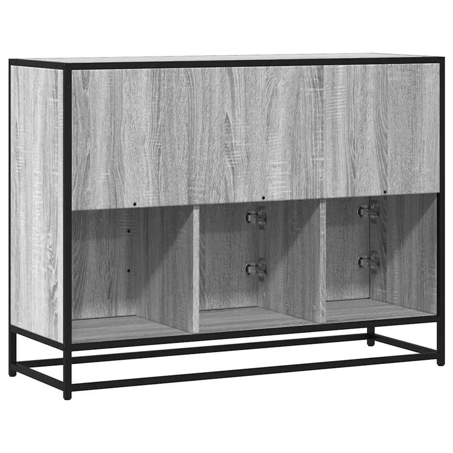 Buffet sonoma gris 100x35x76 cm bois d'ingénierie - 6