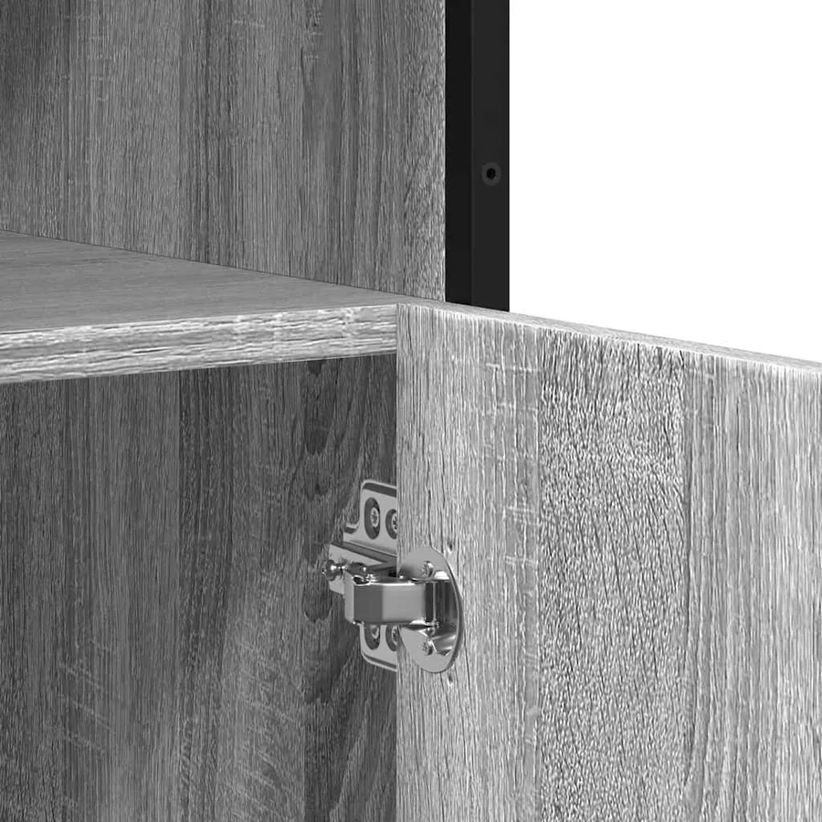 Buffet sonoma gris 100x35x76 cm bois d'ingénierie - 9