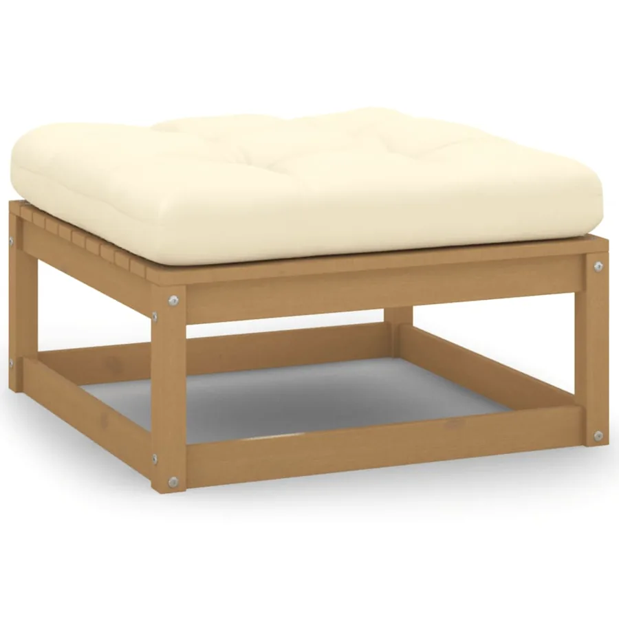 Salon de jardin 3 pcs avec coussins Bois de pin massif - 3