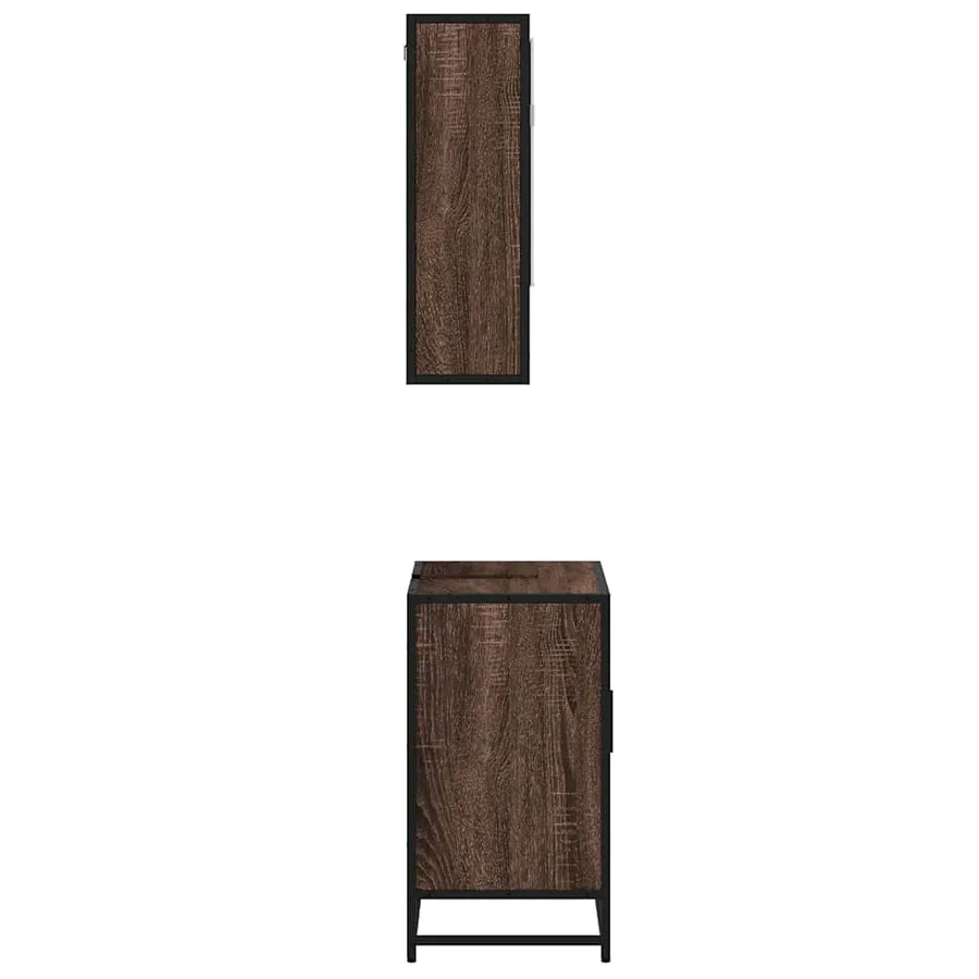 Ensemble de meubles de salle de bain 2 pcs Chêne marron - 6